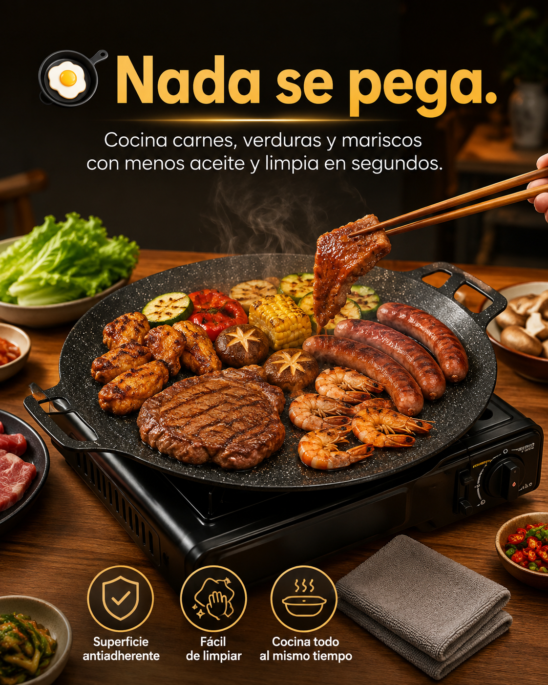 Plancha Coreana —  Sin humo, sin drama