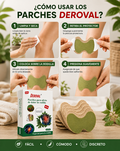Deroval — Parches para alivio de dolor de rodilla
