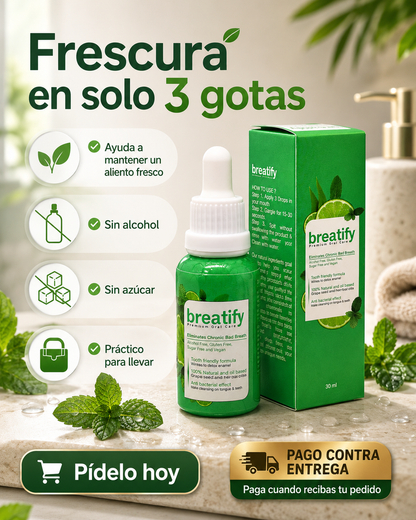 Breatify— Aliento fresco en 3 gotas