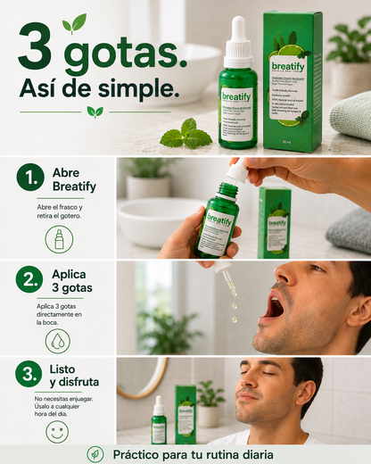 Breatify— Aliento fresco en 3 gotas