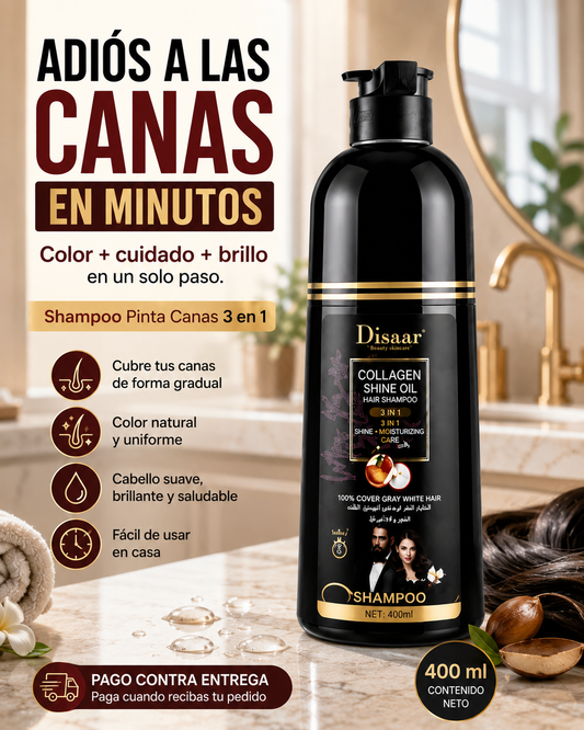 Disaar —Shampoo cubre tus canas mientras lavas tu cabello