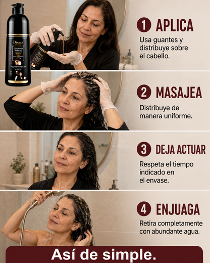 Disaar —Shampoo cubre tus canas mientras lavas tu cabello
