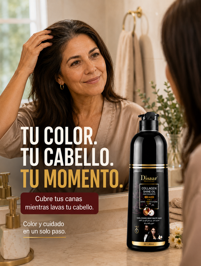 Disaar —Shampoo cubre tus canas mientras lavas tu cabello