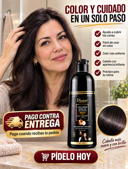 Disaar —Shampoo cubre tus canas mientras lavas tu cabello