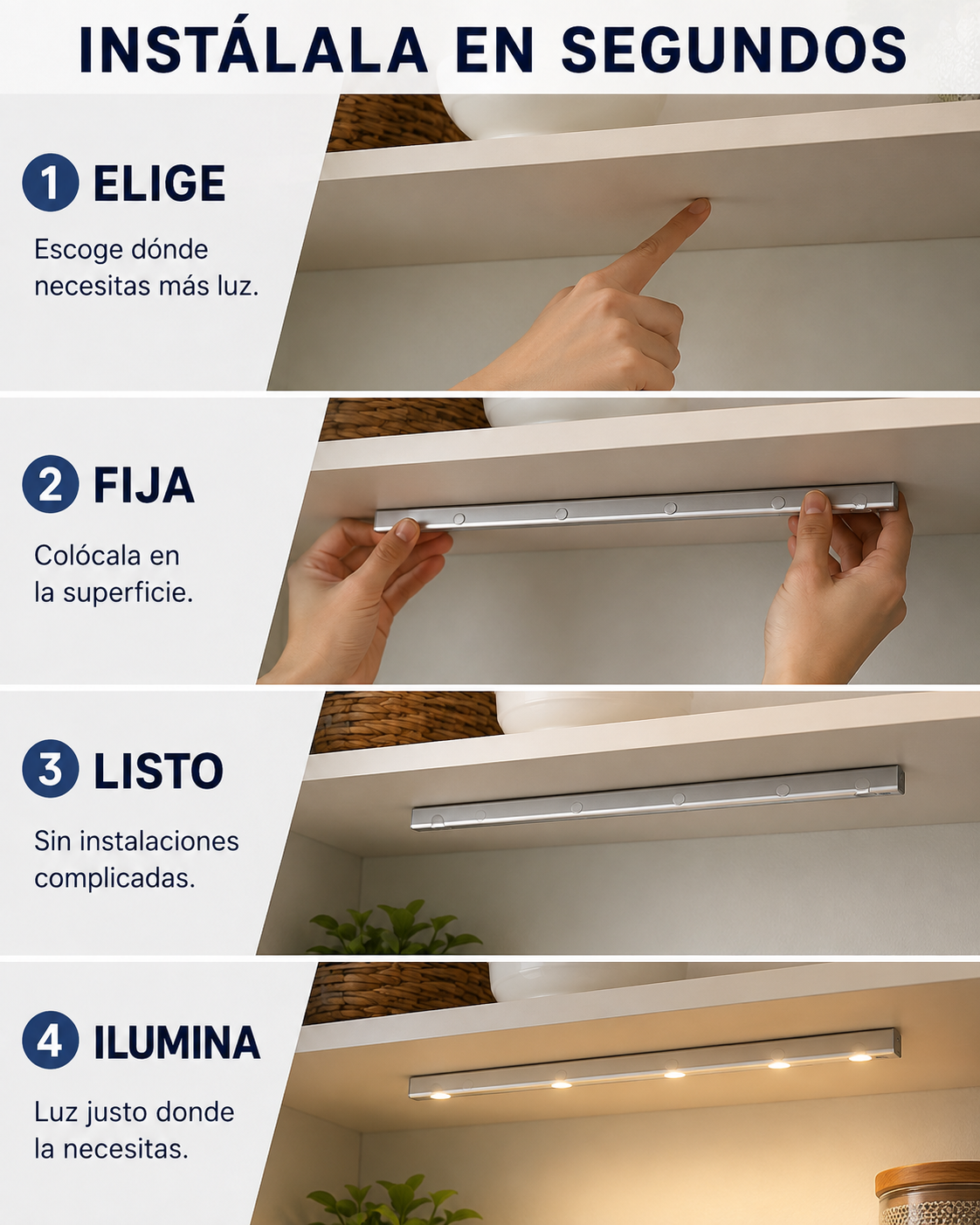 Barra Led Modern - con sensor 50cm