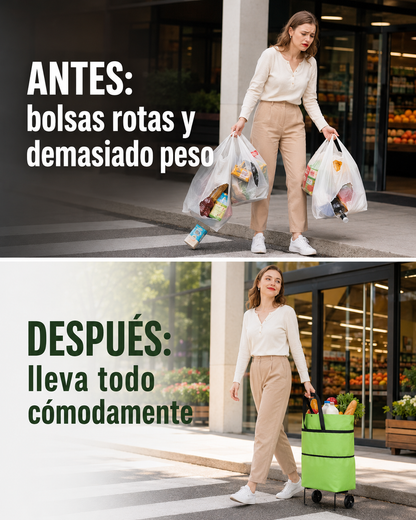 CarriBolso - Bolso Plegable con Ruedas 2 en 1