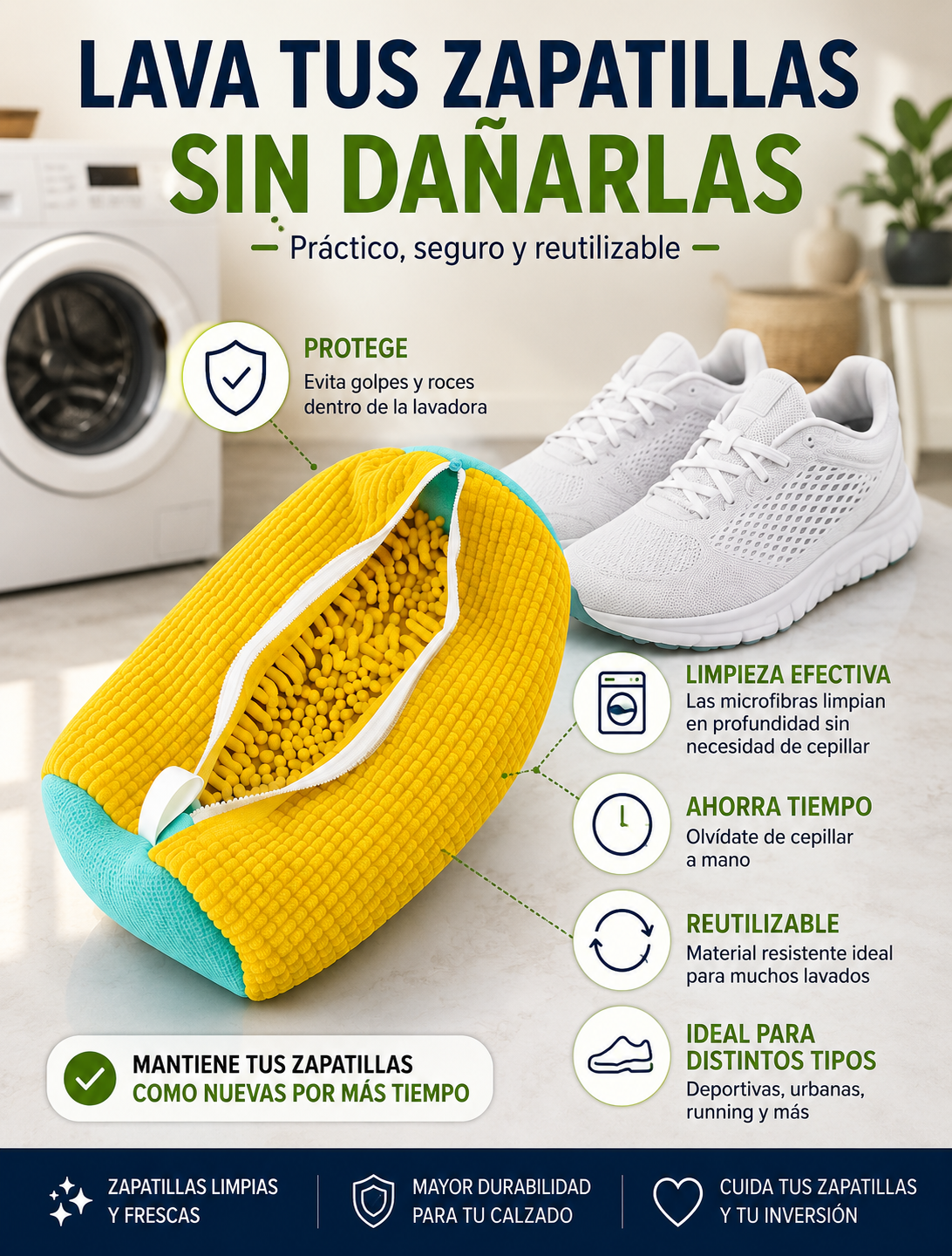 ZapaClean - Bolsa para Lavar Zapatillas