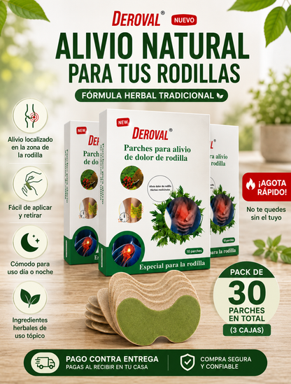 Deroval — Parches para alivio de dolor de rodilla