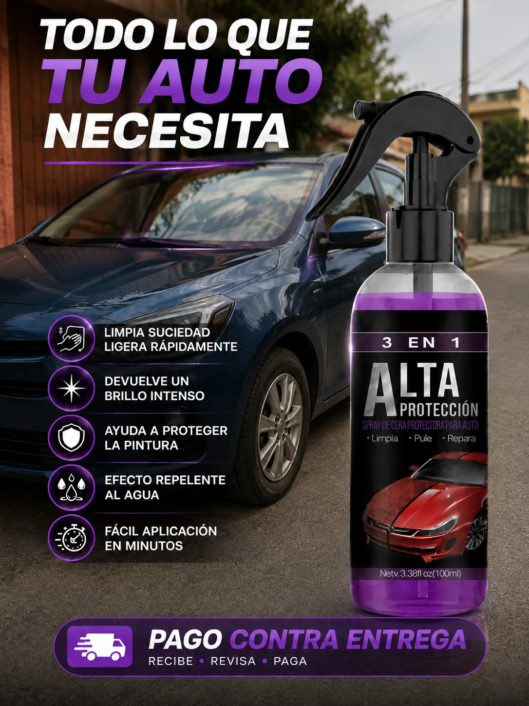Protector Auto 3 En 1 Spray 150 ml