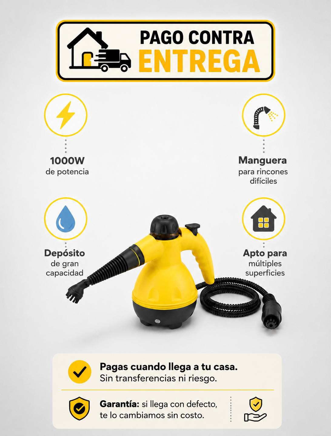 Vapor max pro - Limpiador a vapor + guatero de regalo