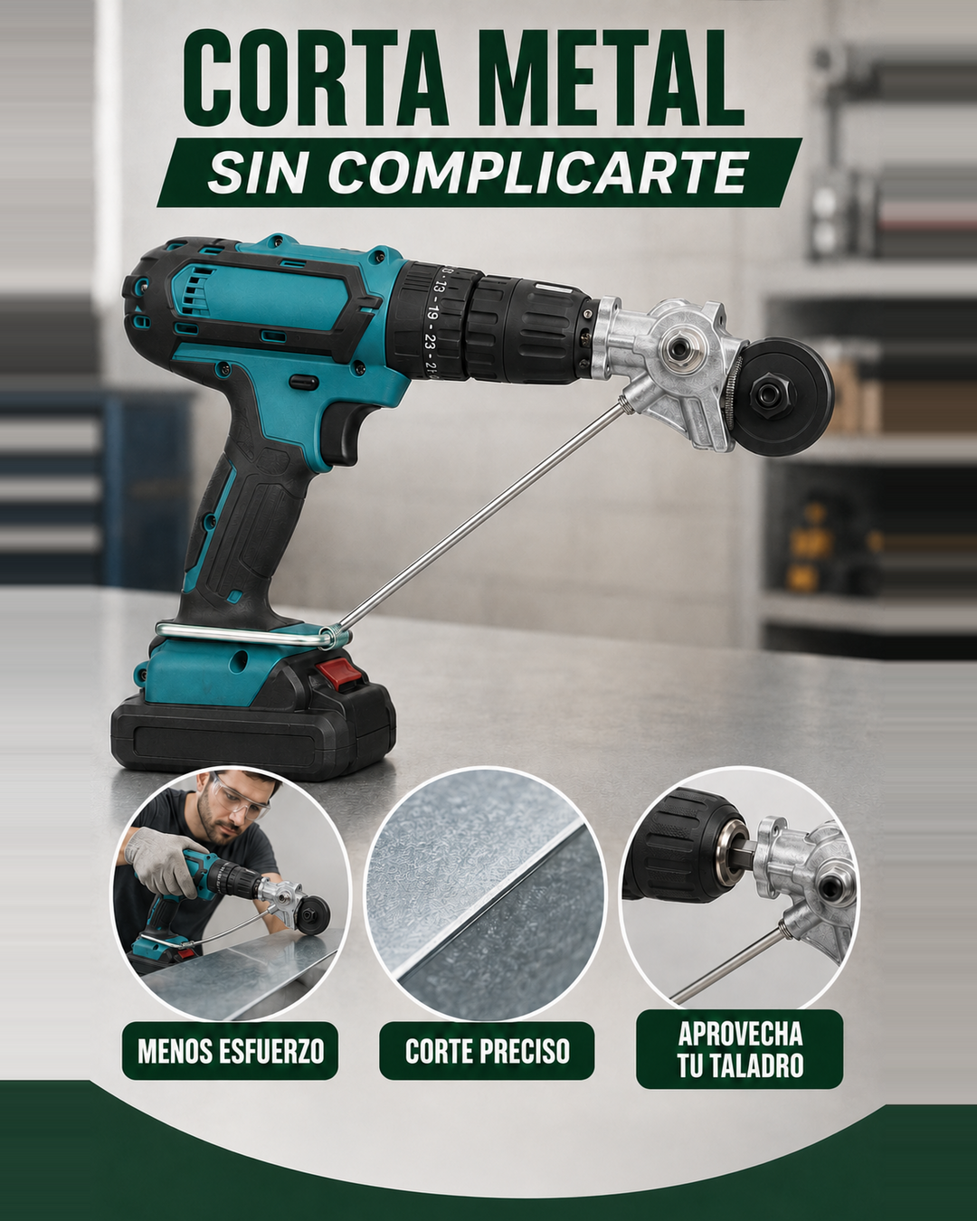 AdaptaCorte - Cortador de Placas para Taladro